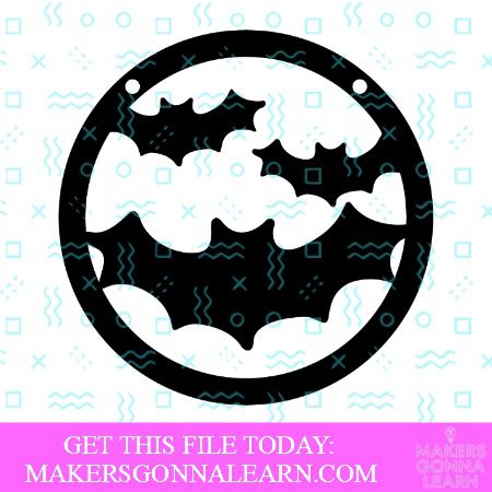 BAT BANNER SVG CUT FILE