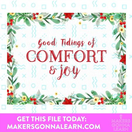 GOOD TIDINGS OF COMFORT & JOY HOLIDAY CARD