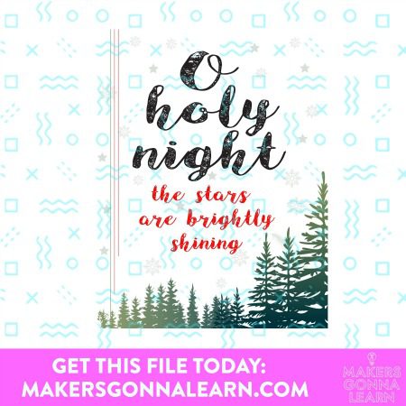 O HOLY NIGHT HOLIDAY CARD SVG BUNDLE