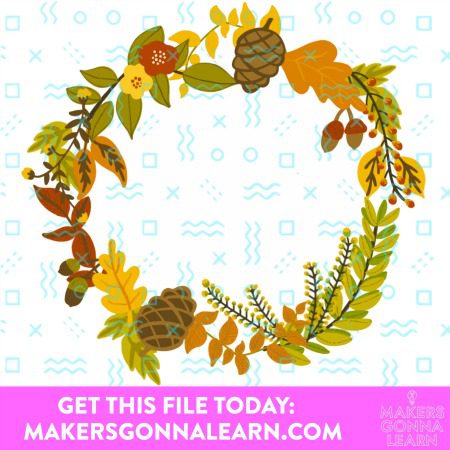 FALL WREATH SVG CUT FILE