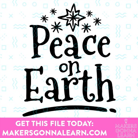  SVG Cut file Peace On Earth