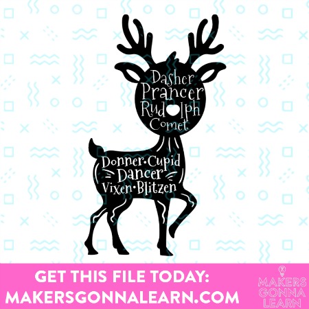  SVG Cut file Reindeer Body