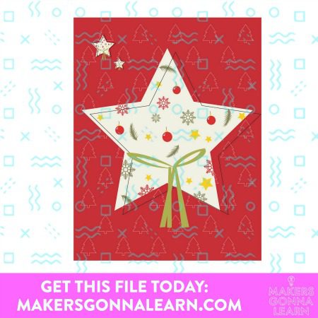 CHRISTMAS STAR CARD SVG BUNDLE