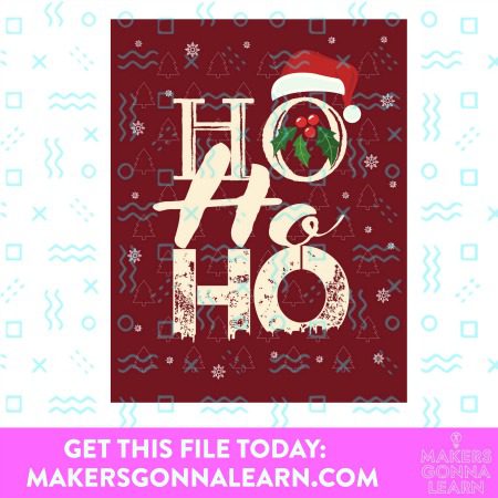 CHRISTMAS HO-HO-HO CARD SVG BUNDLE