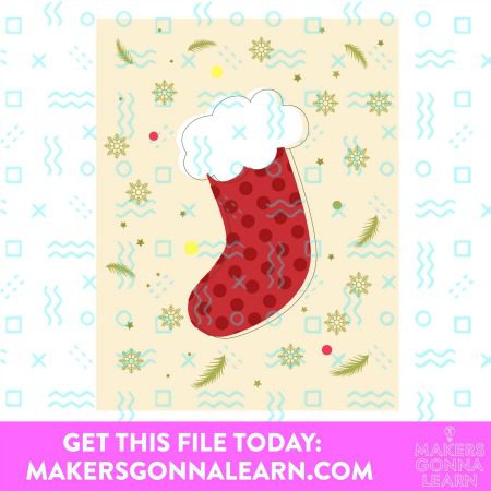 STOCKING CHRISTMAS CARD SVG BUNDLE