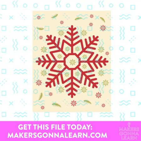 SNOWFLAKE CHRISTMAS CARD SVG BUNDLE