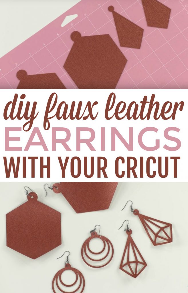 DIY Faux Leather Earrings using Cricut Maker