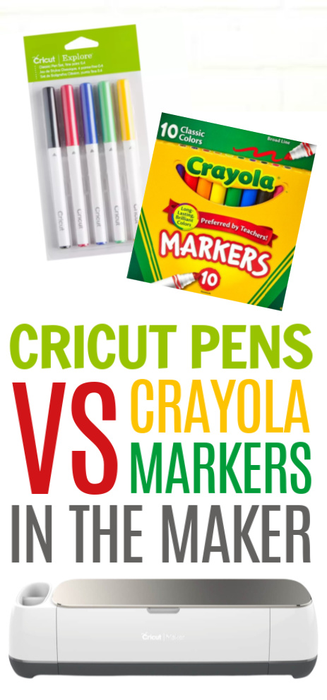 Cricut pens Vs Crayola markers comparison
