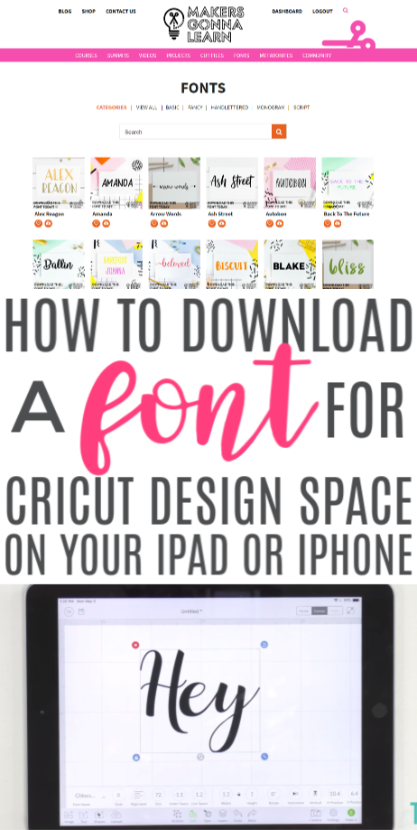 How To Download A Font For Cricut Design Space On Your Ipad Or Iphone