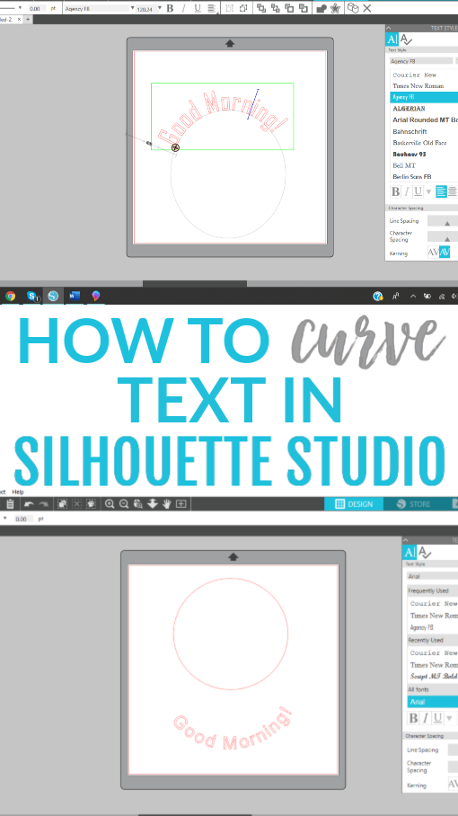 How To Curve Text In Silhouette Studio