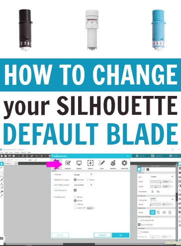 How To Change Your Silhouette Default Blade