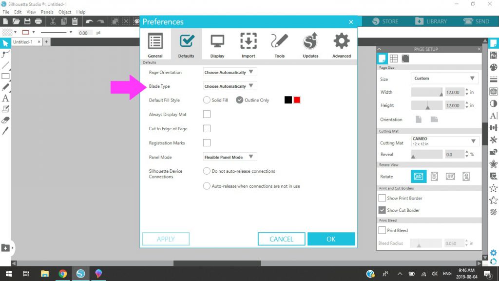 How to Change the Silhouette CAMEO 3 Default Blade Type - Silhouette School