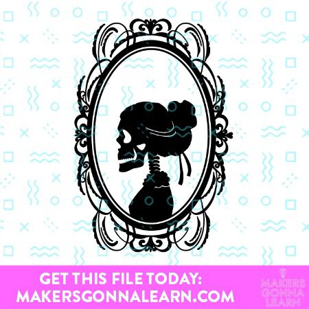 SKELETON FEMALE SVG CUT FILE