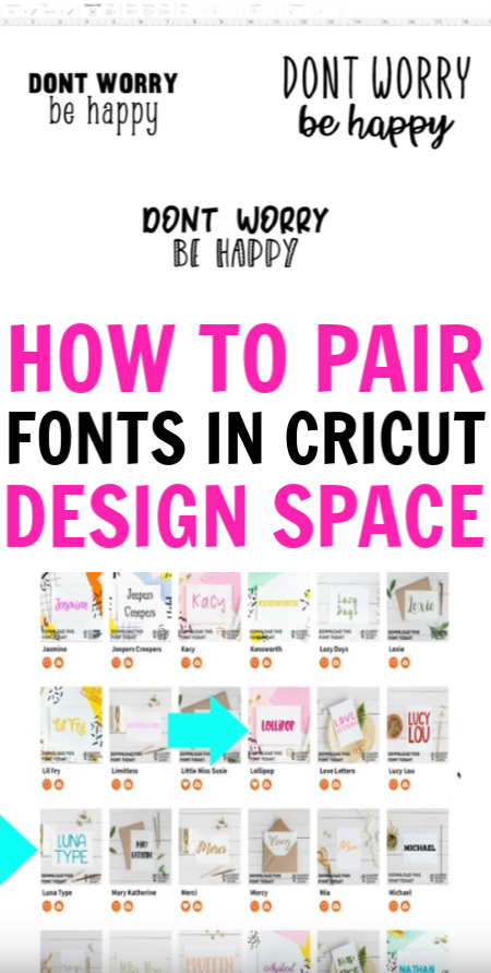 How To Pair Fonts in Cricut Design Space