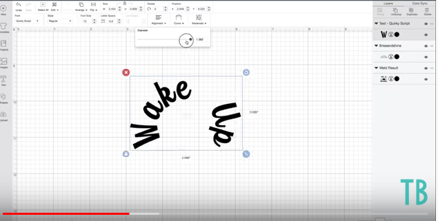 Using Curve In Cricut Design Space