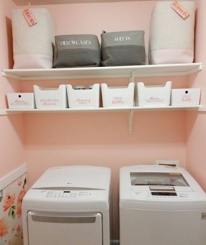 Laundry Room Organization With Cricut