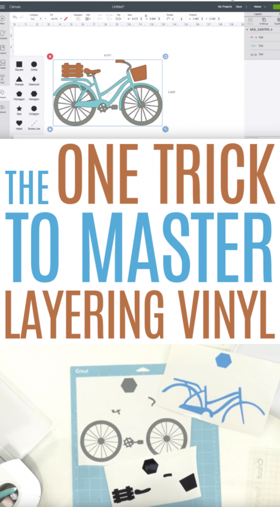 Trick for Aligning Multiple Layers of Vinyl // Cricut Tip & Trick