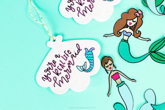 Real Life Mermaid Gift Tags