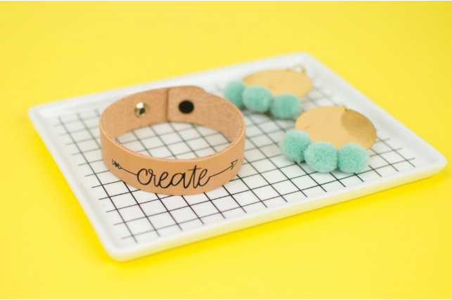 DIY Leather Key Fob Gift Idea with Cricut - Lydi Out Loud