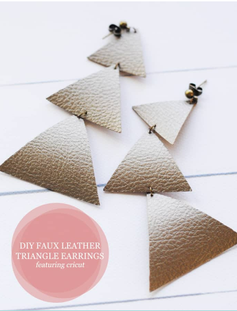 Leather and Yarn Earrings: Quick Cricut Craft - Moogly