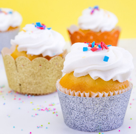 Glitter Cardstock Cupcake Wrappers