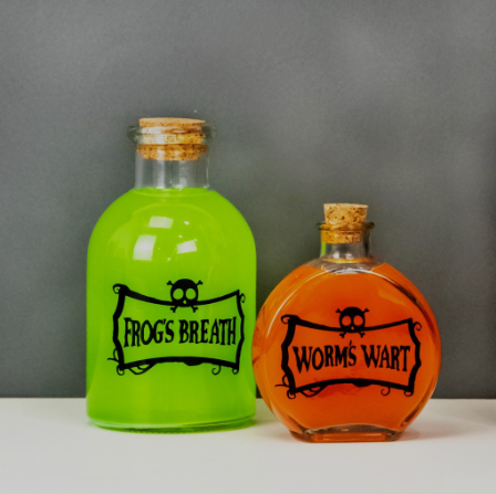 Fun Halloween Potion Bottles With Vinyl