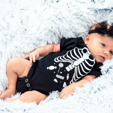 Halloween Skeleton Baby Onesie With Cricut