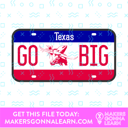 printable texas license plate template