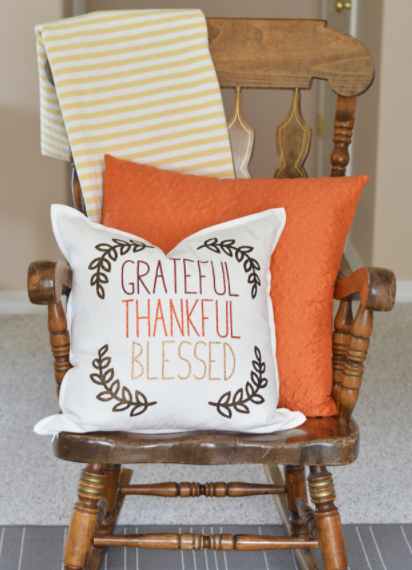 Thankful Pillow And Cricut Easy Press Tutorial - Tastefully Frugal