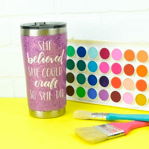 DIY Motivational Project Idea: How to Apply Glitter Adhesive Vinyl on –  shopcraftables