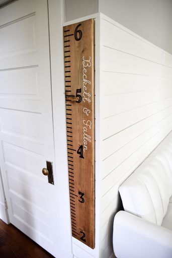 Cricut die cutting craft personalized wooden growth chart