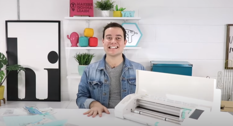 Tanner from Makers Gonna Learn with new Silhouette Cameo die cutting machine