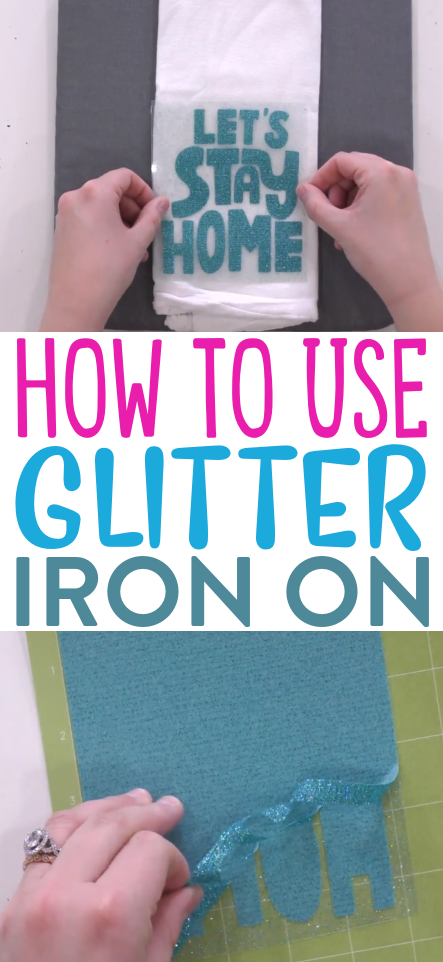 HOW TO CUT AND USE GLITTER IRON ON VINYL WITH A CRICUT