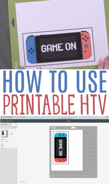 HOW TO USE PRINTABLE HEAT TRANSFER VINYL WITH CRICUT