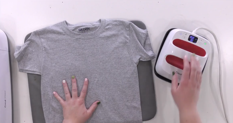Ironing Out Wrinkles From Tshirt With Cricut Easypress