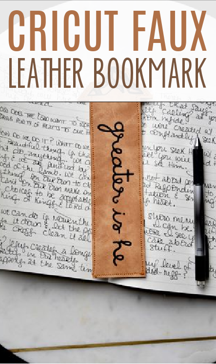 Cricut Faux Leather Bookmark