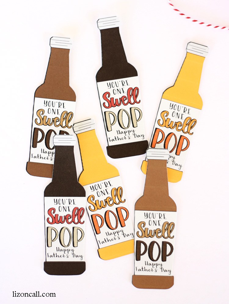 You're One Swell Pop pop bottle shaped gift tag or card