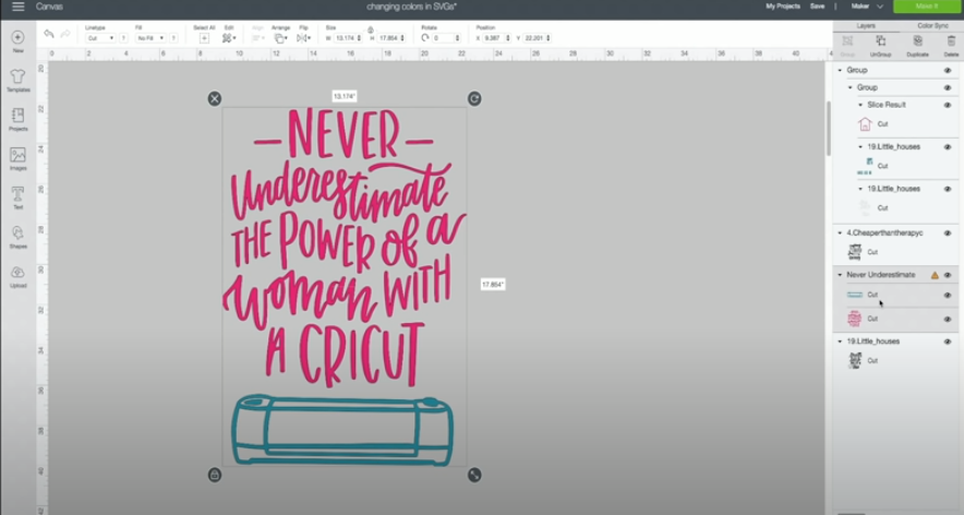 Cut File Saying Never Underestimate The Power Of A Woman With A Cricut