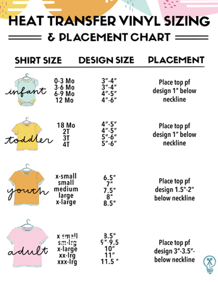 Free Vinyl Craft Resources: Sizing Chart, Heat Settings, 46% OFF