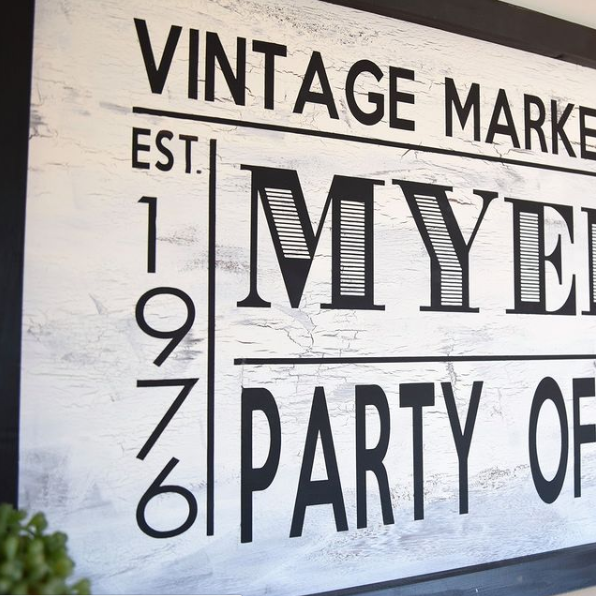 custom vintage market sign