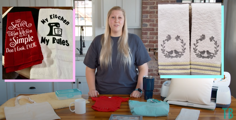 Heat Transfer Vinyl Designs On Flour Sack Towels