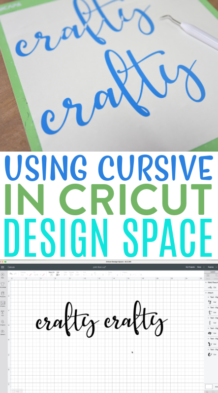 Using Cursive In Cricut Design Space