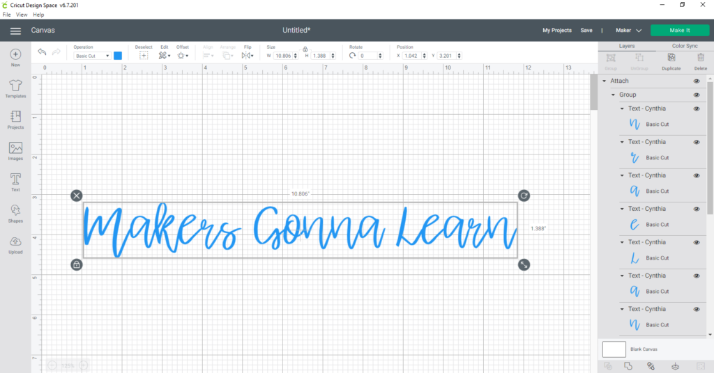 Attach Cursive