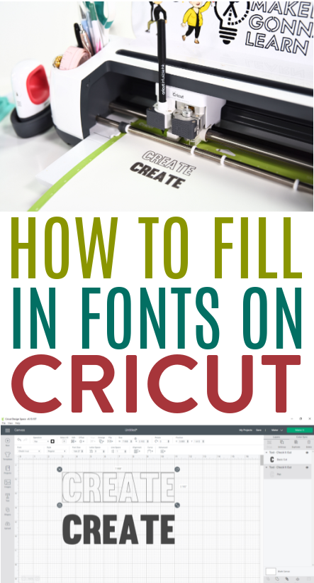 How To Fill In Fonts On Cricut 2