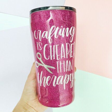 Tack-It Method using Mod Podge  Glitter Burnishing a Tumbler 