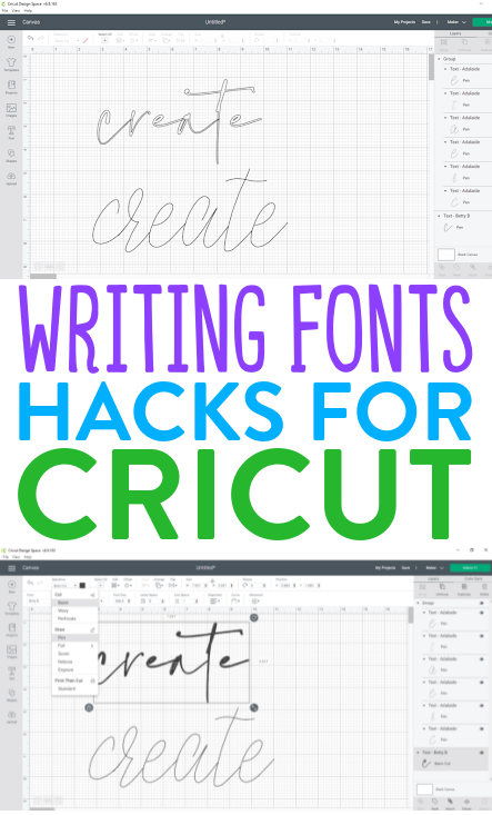 Writing Fonts Hacks For Cricut 1