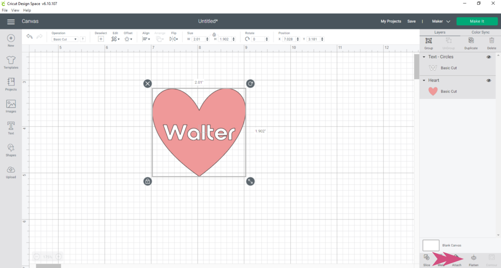 How to Use Flatten in Cricut Design Space - Sarah Maker