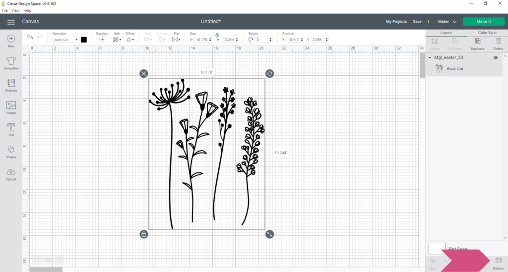 How to Slice and Contour in Cricut Design Space - Makers Gonna Learn