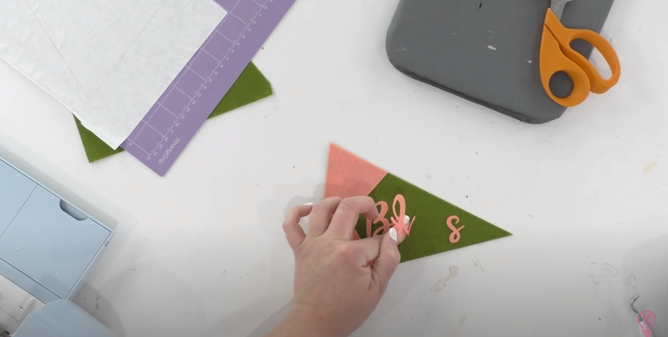 Gluing Felt Letters On Pennant