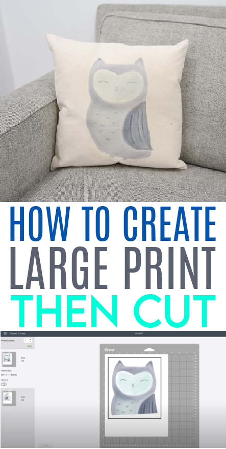 How To Create Large Print Then Cut